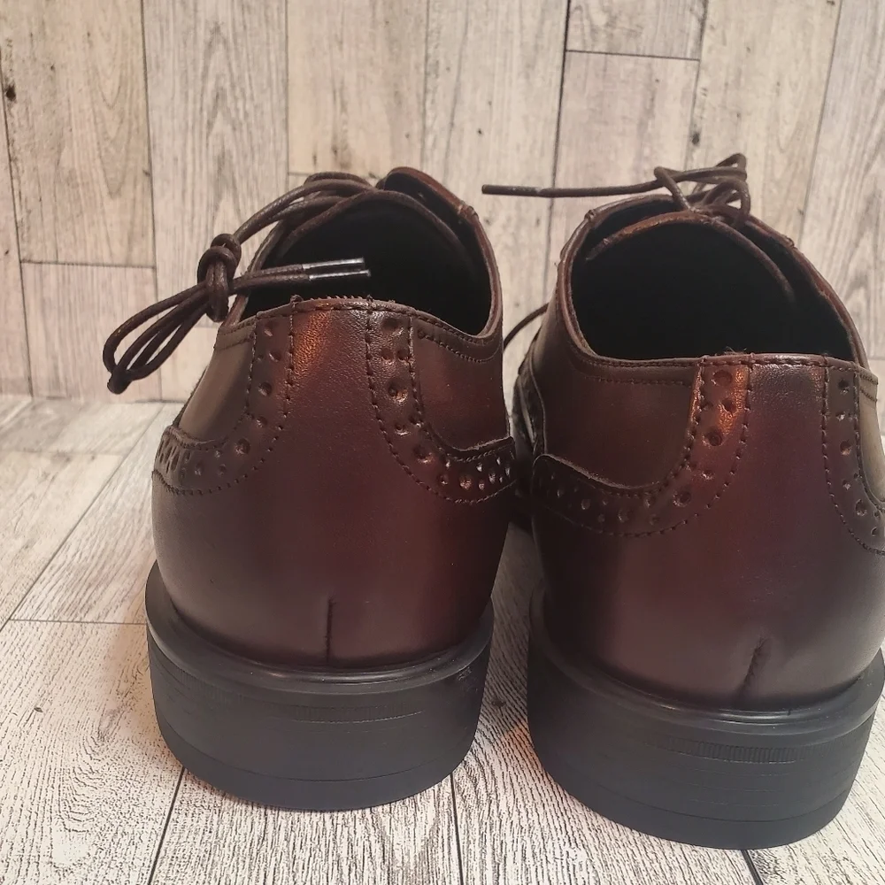 Aldo Men's Dark Brown Leather Wingtip Fratisekflex Oxford shoe Size 8 #4‎
